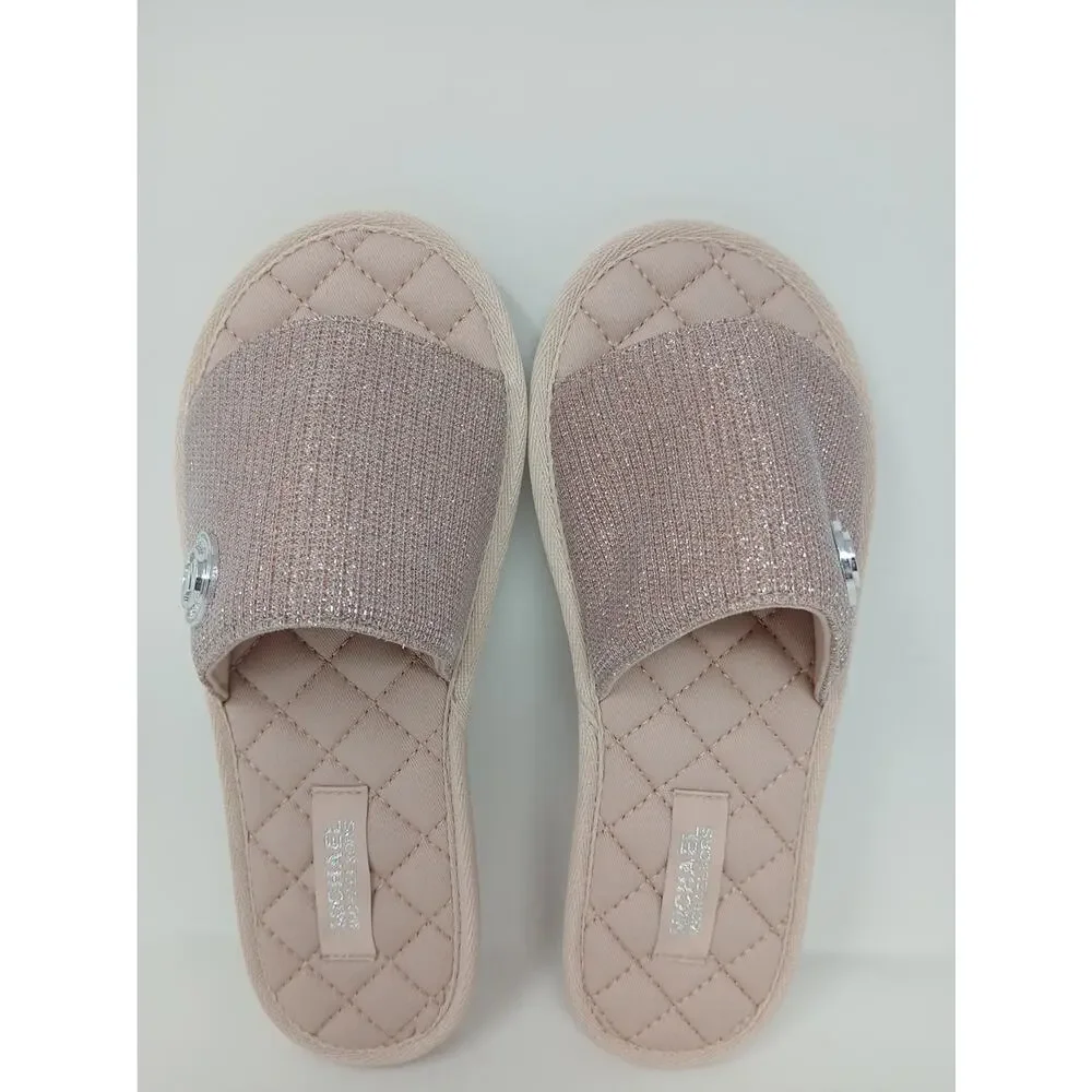 Michael Kors Eva Sole Slide Sandal Women’s MK Sz 8 Eva Sole RX21C Bedazzled New